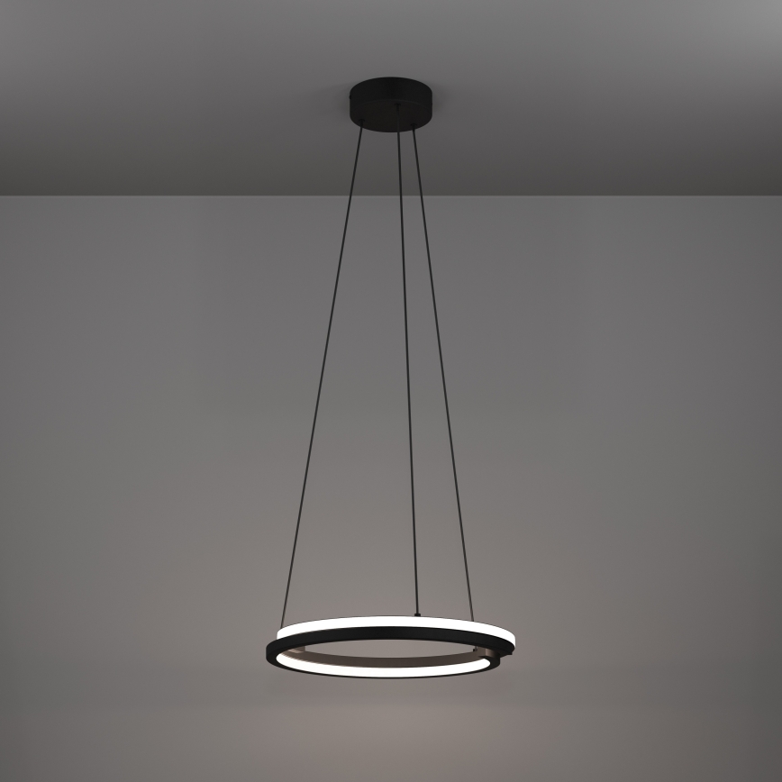 Eglo - LED dimbare hanglamp met kabel 2×LED / 20 W / 230 V 2700–6500 K Ø 48 cm zwart + afstandsbediening