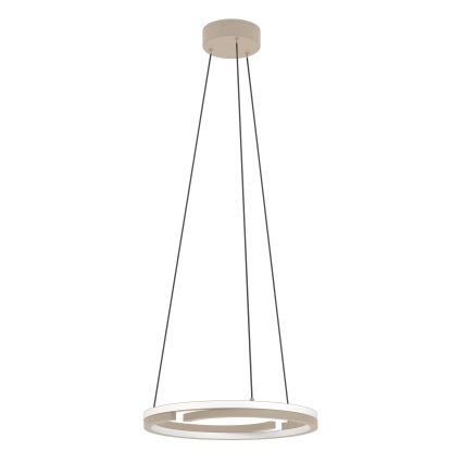 Eglo - LED dimbare pendellamp met kabel, 2xLED/20W/230V, 2700-6500K, Ø 48 cm, beige + afstandsbediening