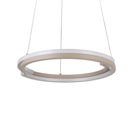 Eglo - LED dimbare pendellamp met kabel, 2xLED/20W/230V, 2700-6500K, Ø 48 cm, beige + afstandsbediening
