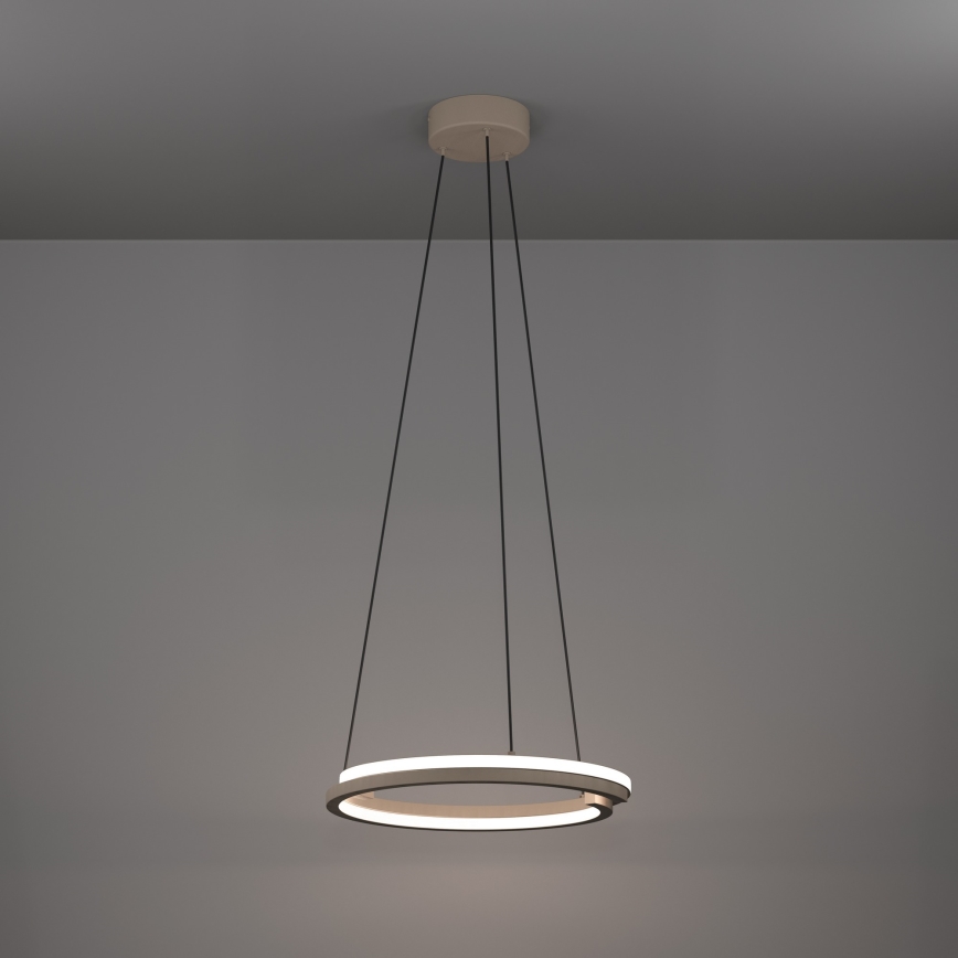 Eglo - LED dimbare pendellamp met kabel, 2xLED/20W/230V, 2700-6500K, Ø 48 cm, beige + afstandsbediening