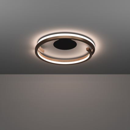 Eglo - LED-dimbare plafondlamp 2xLED/20W/230V 2700-6500K Ø 48 cm brons + afstandsbediening