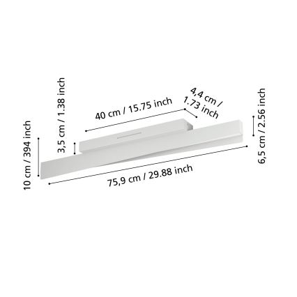 Eglo - LED RGBW dimbare plafondlamp LED/13W/230V 2700-6500K grijs