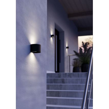 Eglo - LED buitenwandlamp 2xLED/2,8W/230V IP54 zwart