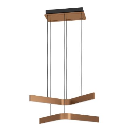 Eglo - Dimbare LED RGBW hanglamp met kabel 2xLED/18W/230V koper/zwart