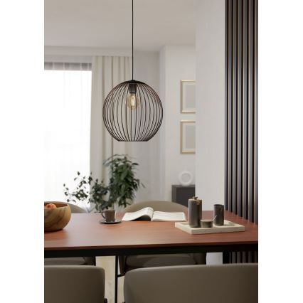 Eglo - Hanglamp aan kabel 1xE27/60W/230V zwart