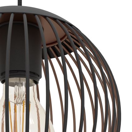 Eglo - Hanglamp aan kabel 3xE27/60W/230V zwart