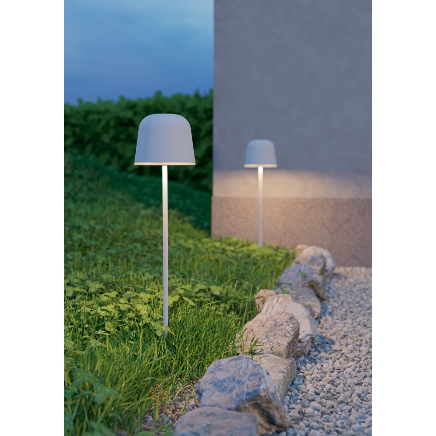 Eglo - LED-dimbare oplaadbare buitentafellamp met aanraakbediening LED/1,8W/5V 2500/3000/4000K 2500 mAh IP54 grijs