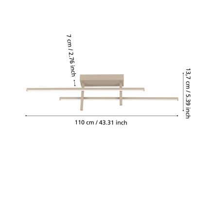 Eglo - LED plafondlamp LED/20W/230V beige