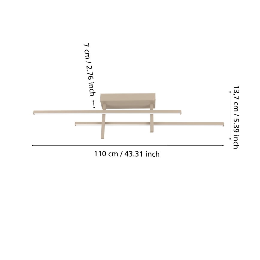 Eglo - LED plafondlamp LED/20W/230V beige
