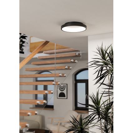 Eglo - LED RGBW dimbare plafondlamp LED/19,6W/230V 2700-6500K Ø 35 cm zwart