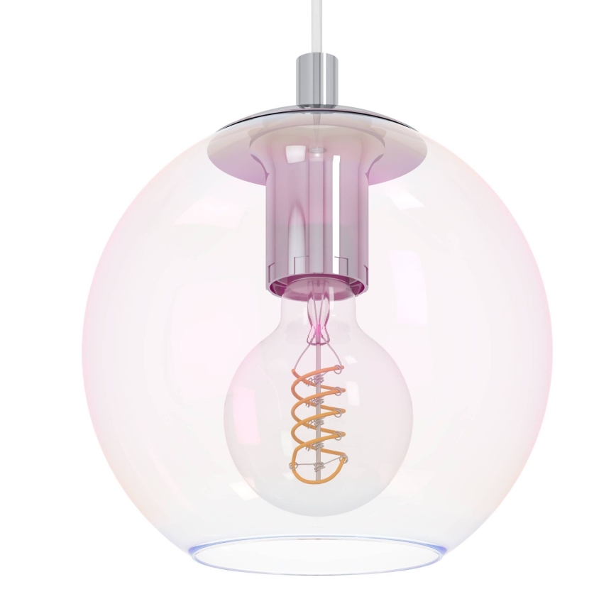 Eglo - Kroonluchter aan kabel 10xE27/60W/230V glanzend chroom/helder