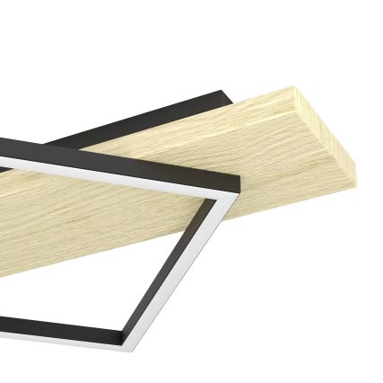 Eglo - LED-plafondlamp 2xLED/13W/230V + LED/16W zwart/beige