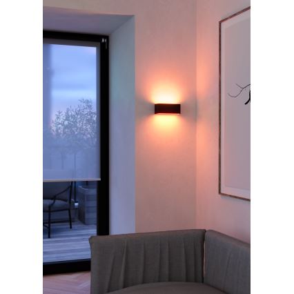 Eglo - LED RGBW dimbare buitenwandlamp LED/10W/230V 2700-6500K IP55 zwart