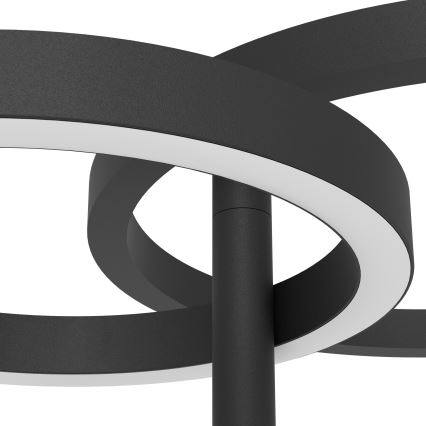 Eglo - LED dimbare vloerlamp LED/16W/230V + LED/12W zwart