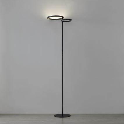 Eglo - LED dimbare vloerlamp LED/16W/230V + LED/12W zwart