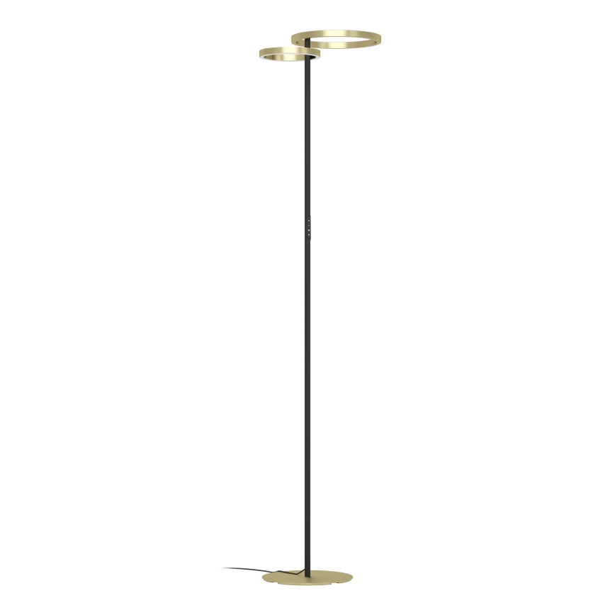 Eglo - LED dimbare vloerlamp LED/16W/230V + LED/12W goud/zwart