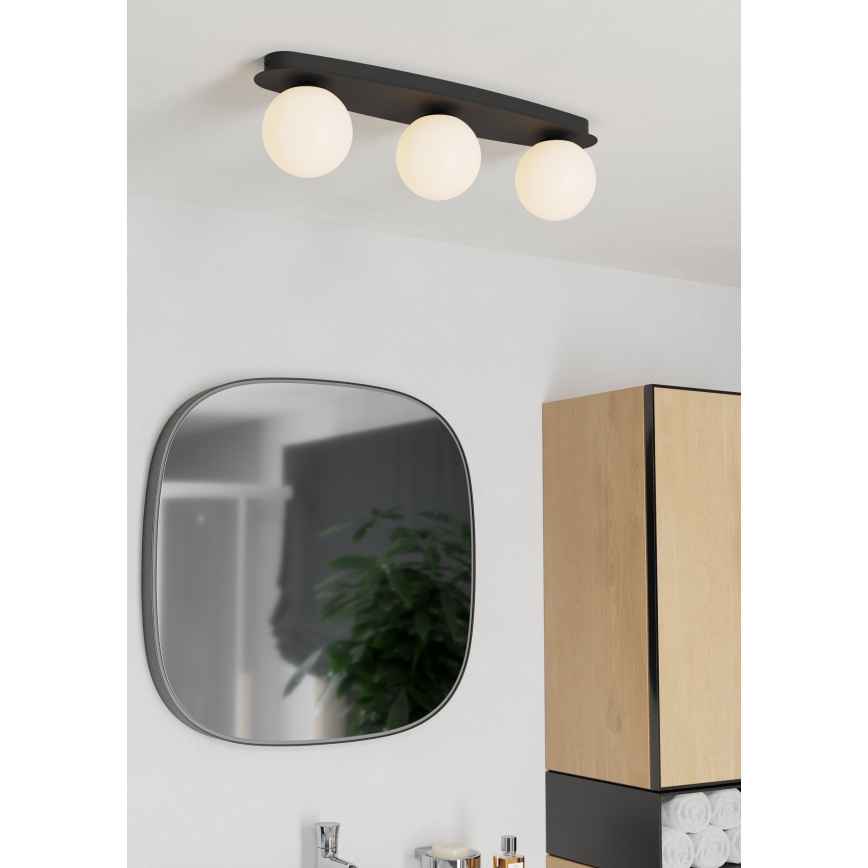 Eglo - LED plafondlamp voor de badkamer 3xG9/4,2W/230V IP44 zwart