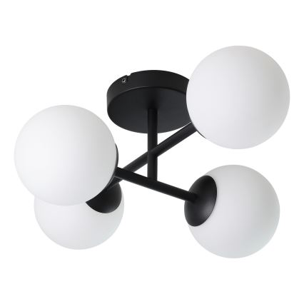 Eglo - LED badkamer opbouwplafondlamp 4xG9/4,2W/230V IP44 zwart