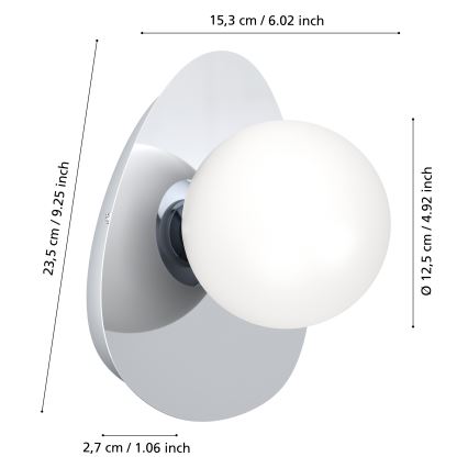 Eglo - LED badkamer-wandlamp 1xG9/4,2W/230V IP44 glanzend chroom