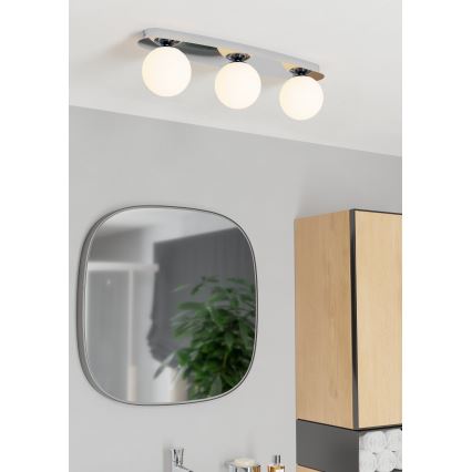 Eglo - LED badkamerplafonnière 3xG9/4,2W/230V IP44 glanzend chroom