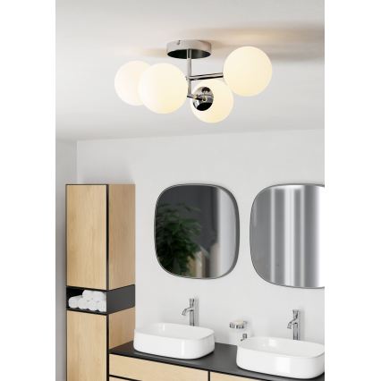 Eglo - LED-badkamer plafondlamp opbouw 4xG9/4,2W/230V IP44 glanzend chroom