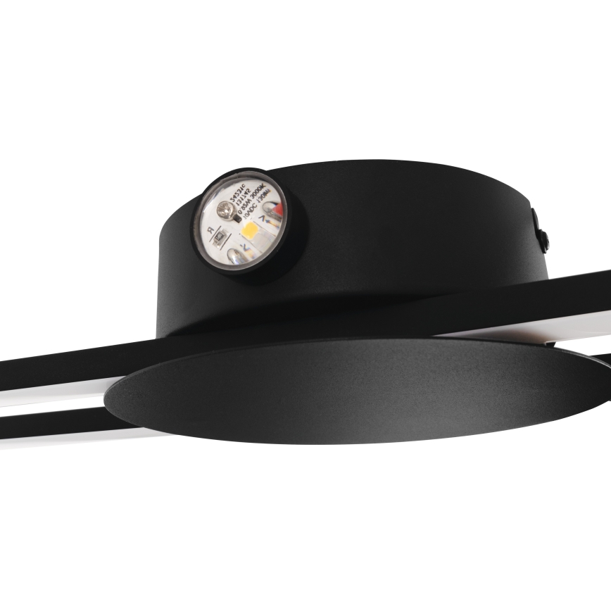 Eglo - LED-wandlamp LED/20W/230V + LED/0,91W zwart