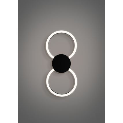 Eglo - LED wandlamp LED/20W/230V + LED/0,91W zwart