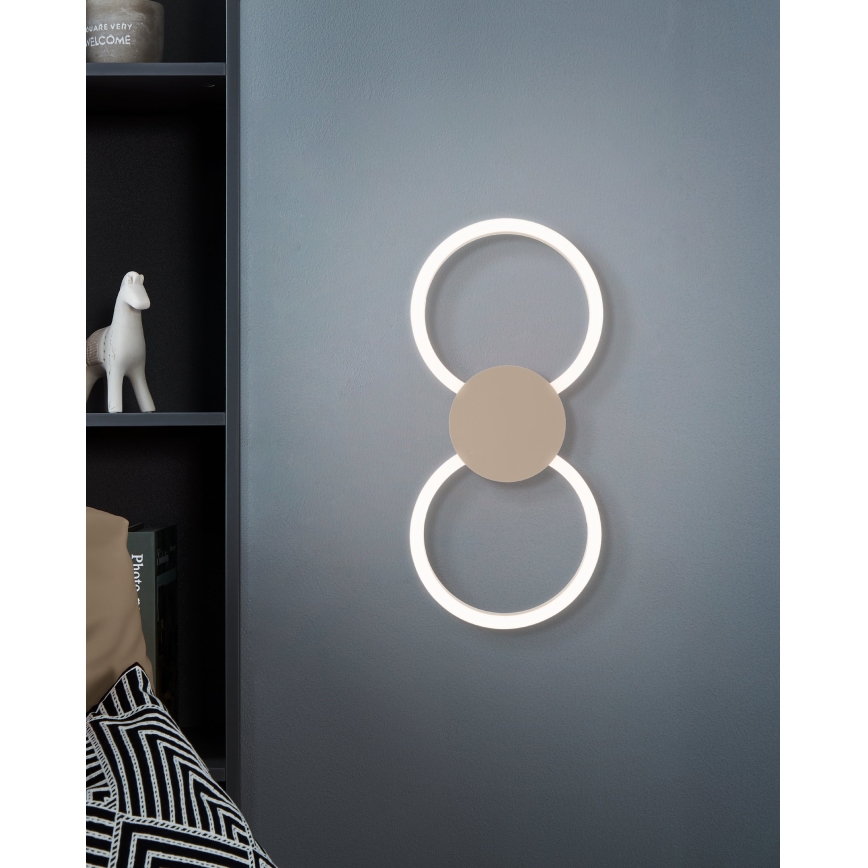 Eglo - LED Wandlamp LED/20W/230V + LED/0,91W beige