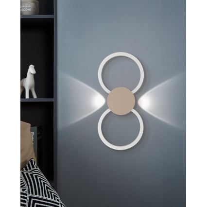 Eglo - LED Wandlamp LED/20W/230V + LED/0,91W beige