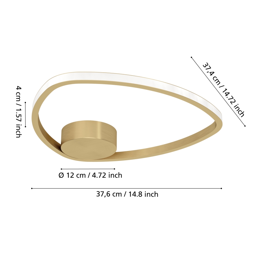 Eglo - LED plafondlamp LED/9,7W/230V Ø 37,5 cm goudkleurig