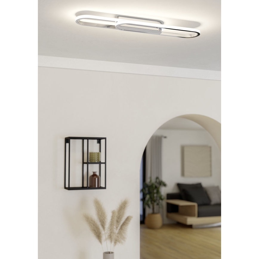 Eglo - LED plafondlamp LED/20W/230V 2700/4000/6500K glanzend chroom