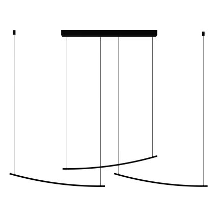 Eglo - LED dimbare pendellamp aan kabel LED/22W/230V 2700/4000/6500K zwart
