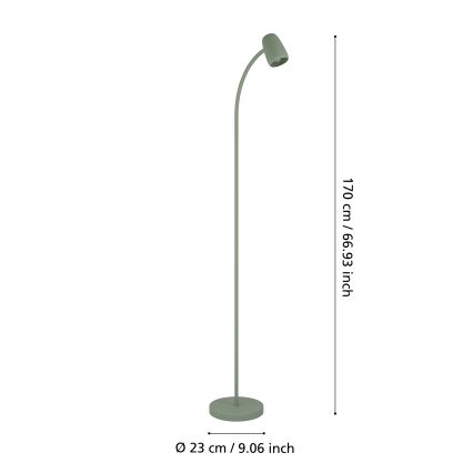 Eglo - Vloerlamp 1xE14/18W/230V groen