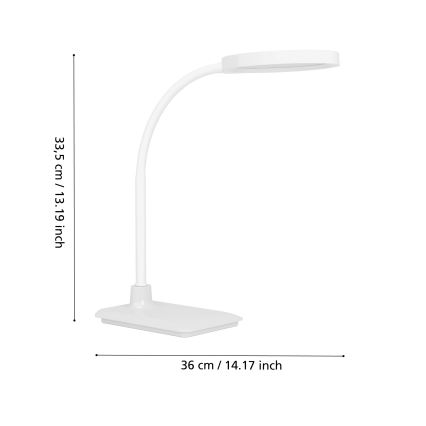 Eglo - LED dimbare flexibele tafellamp LED/5,5W/230V 2700/4000/6500K wit
