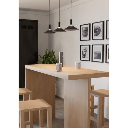 Eglo - LED RGBW dimbare hanglamp aan kabel 3xLED/7,5W/230V 2700-6500K zwart