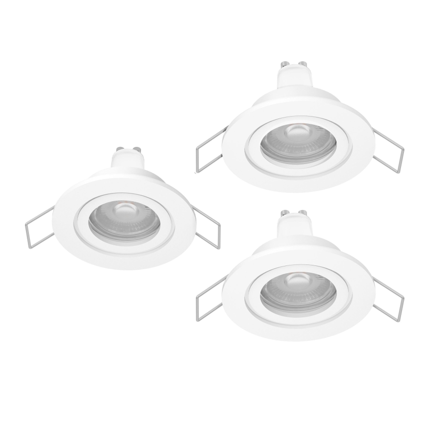 Eglo - SET van 3 LED-inbouwspots voor badkamer 1xGU10/4,5W/230V IP44 wit