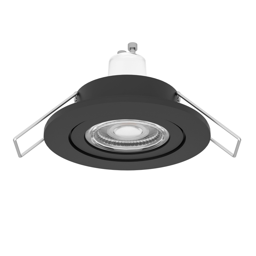 Eglo - LED inbouwspot voor badkamer 1x GU10/4,5W/230V IP44 zwart