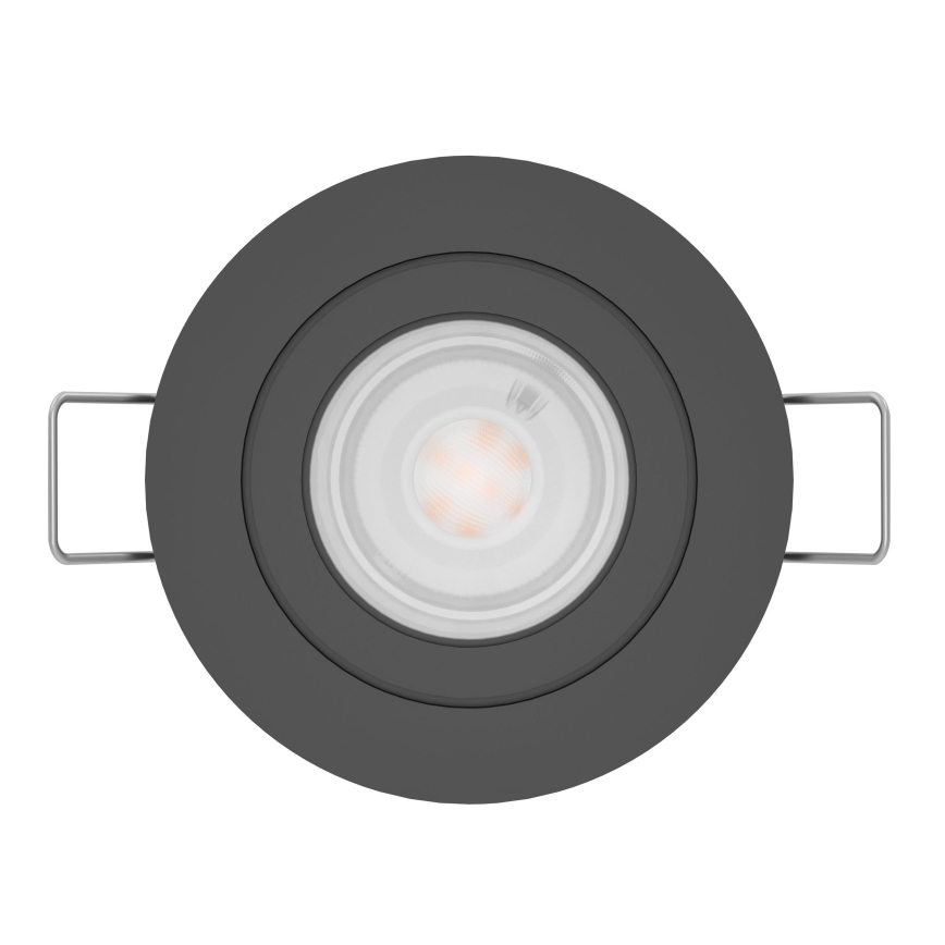 Eglo - LED inbouwspot voor badkamer 1x GU10/4,5W/230V IP44 zwart