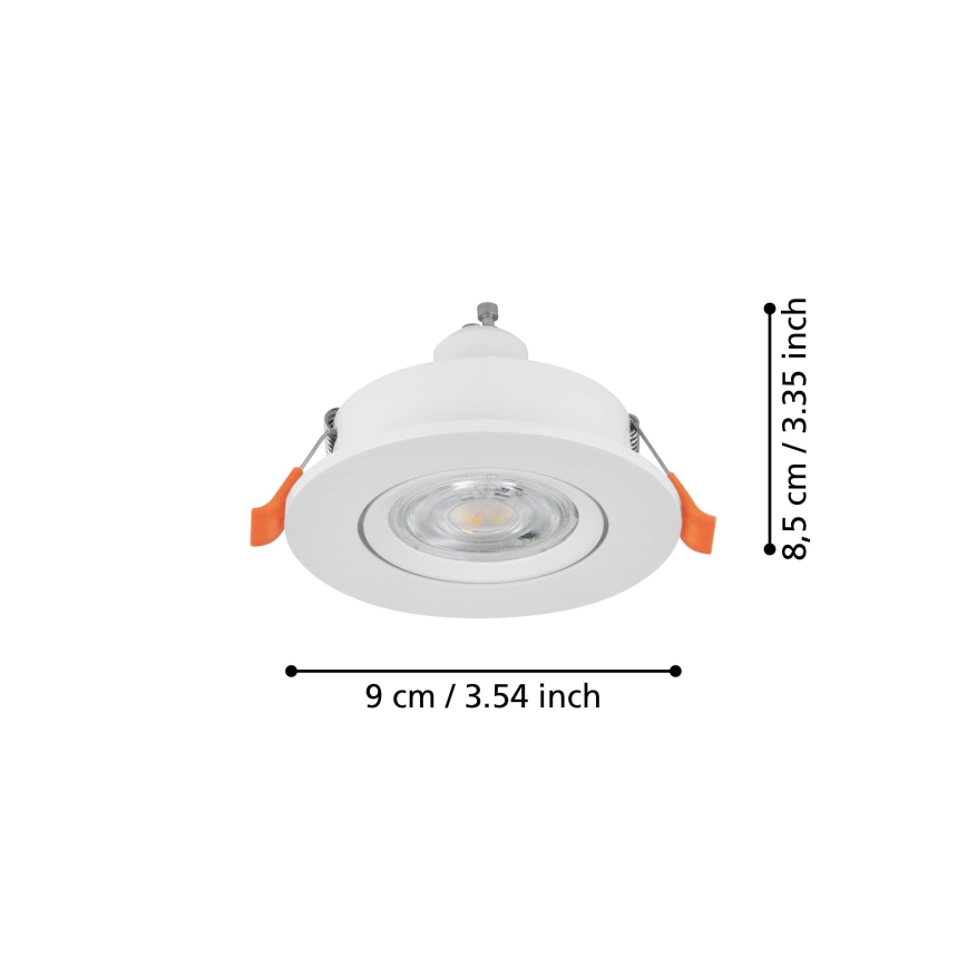 Eglo - LED inbouwspot 1xGU10/4,5W/230V wit