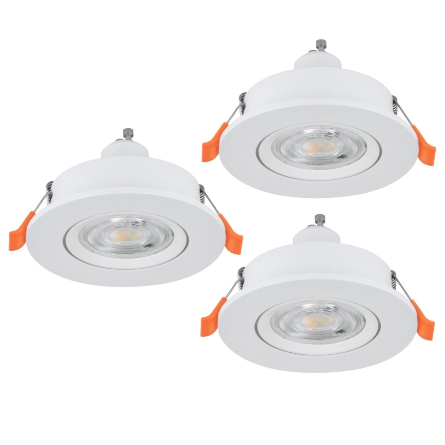 Eglo - Set van 3 LED-inbouwspots 1xGU10/4,5W/230V wit