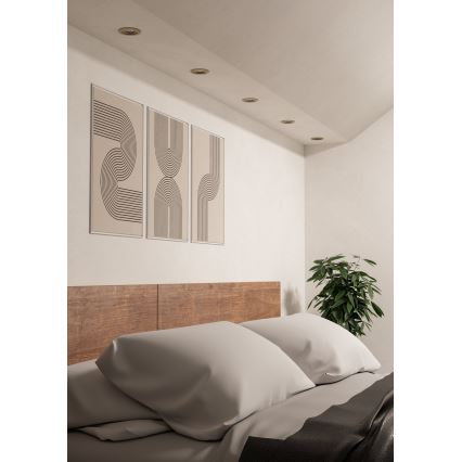 Eglo - Set van 3 LED-inbouwspots 1xGU10/4,5W/230V mat chroom