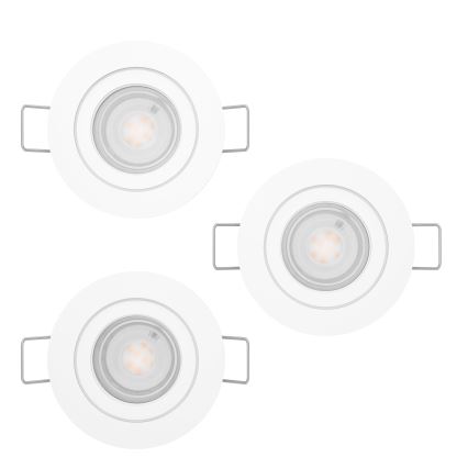 Eglo - Set van 3 LED inbouwspots voor badkamer 1x GU10/4,5W/230V IP44 wit