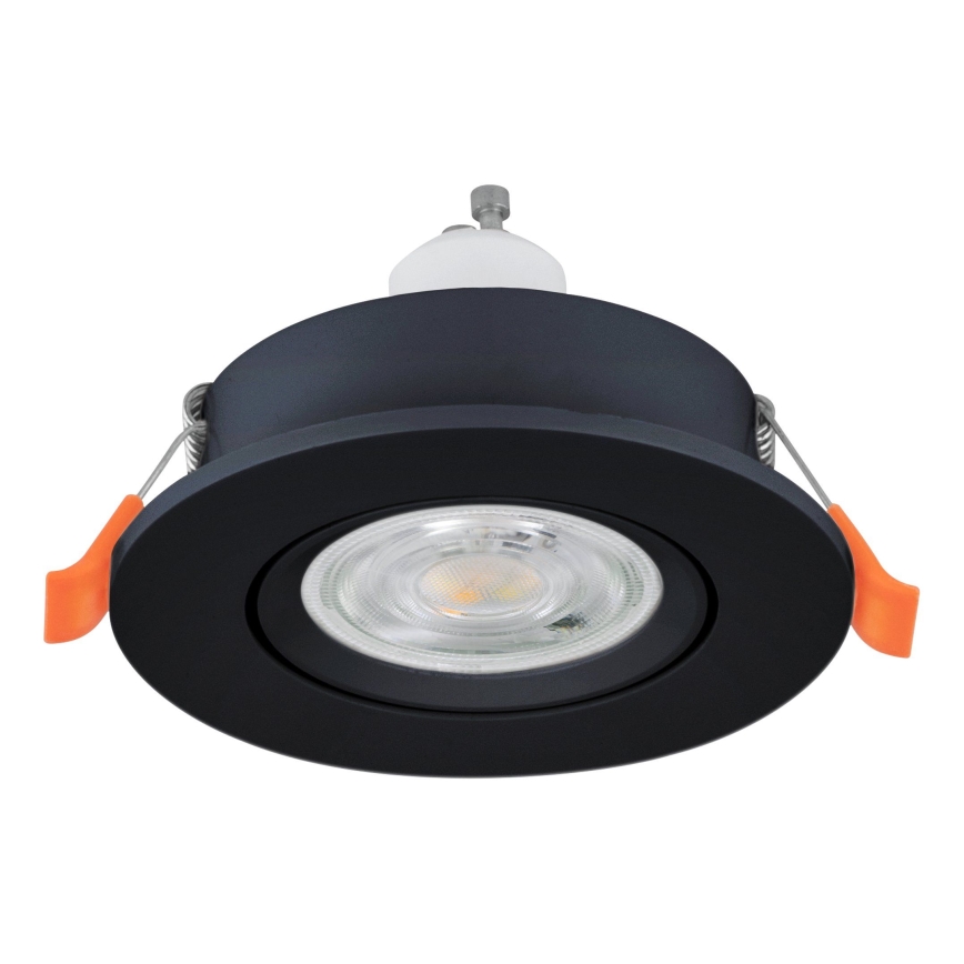 Eglo - LED-inbouwspot voor badkamer 1xGU10/4,5W/230V IP44 zwart