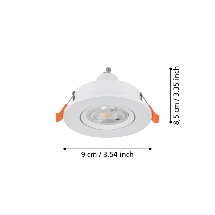 Eglo - LED inbouwspot 1xGU10/4,5W/230V wit