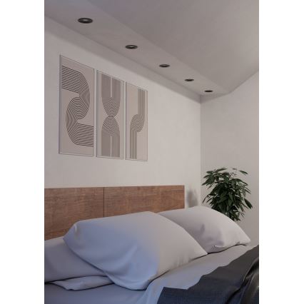 Eglo - LED-inbouwspot 1xGU10/4,5W/230V zwart