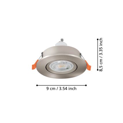 Eglo - LED inbouwspot 1xGU10/4,5W/230V mat chroom