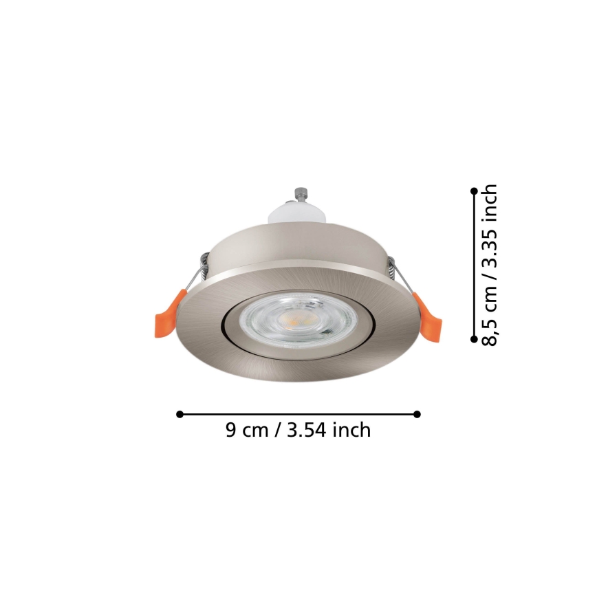 Eglo - LED inbouwspot 1xGU10/4,5W/230V mat chroom