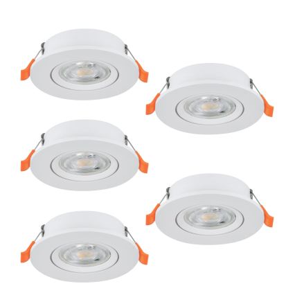 Eglo - SET 5x LED inbouwspots LED/4,8W/230V 2700/4000/6500K wit