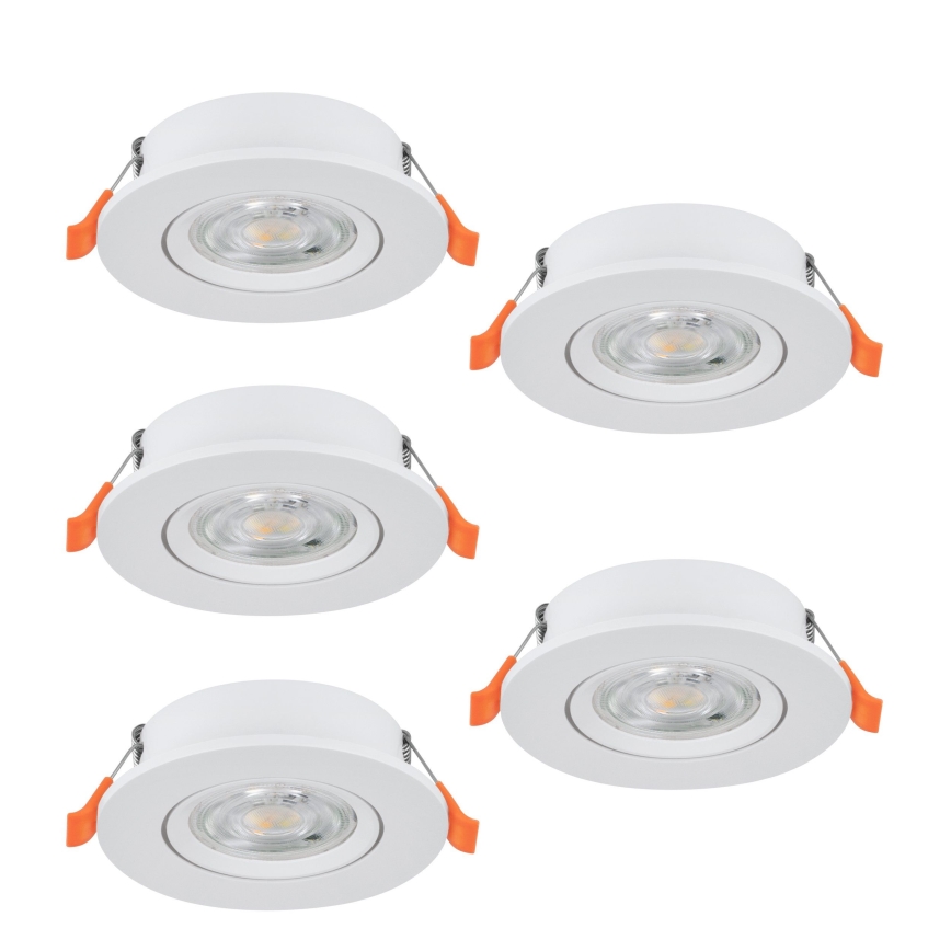 Eglo - SET 5x LED inbouwspots LED/4,8W/230V 2700/4000/6500K wit