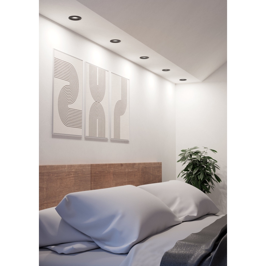 Eglo - LED inbouwspot LED/4,8W/230V 2700/4000/6500K zwart